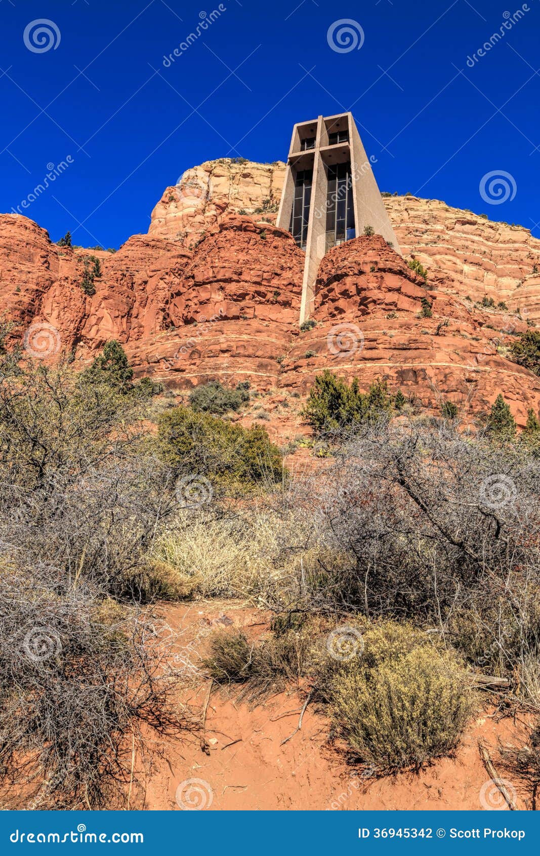 Church Built in the Red Rocks Stock Photo Image of worship, religion