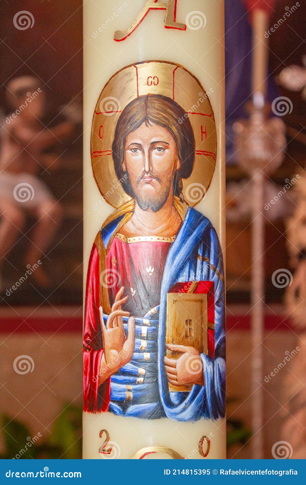 Church candle jesus christ stock image. Image of almas 214815395