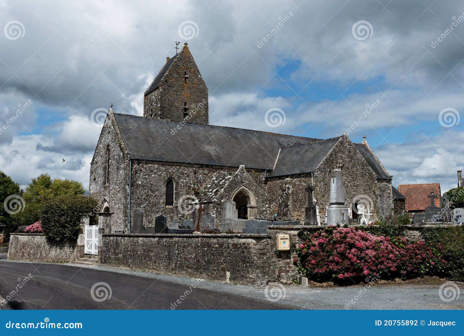 church of canville-la-rocque, manche, france