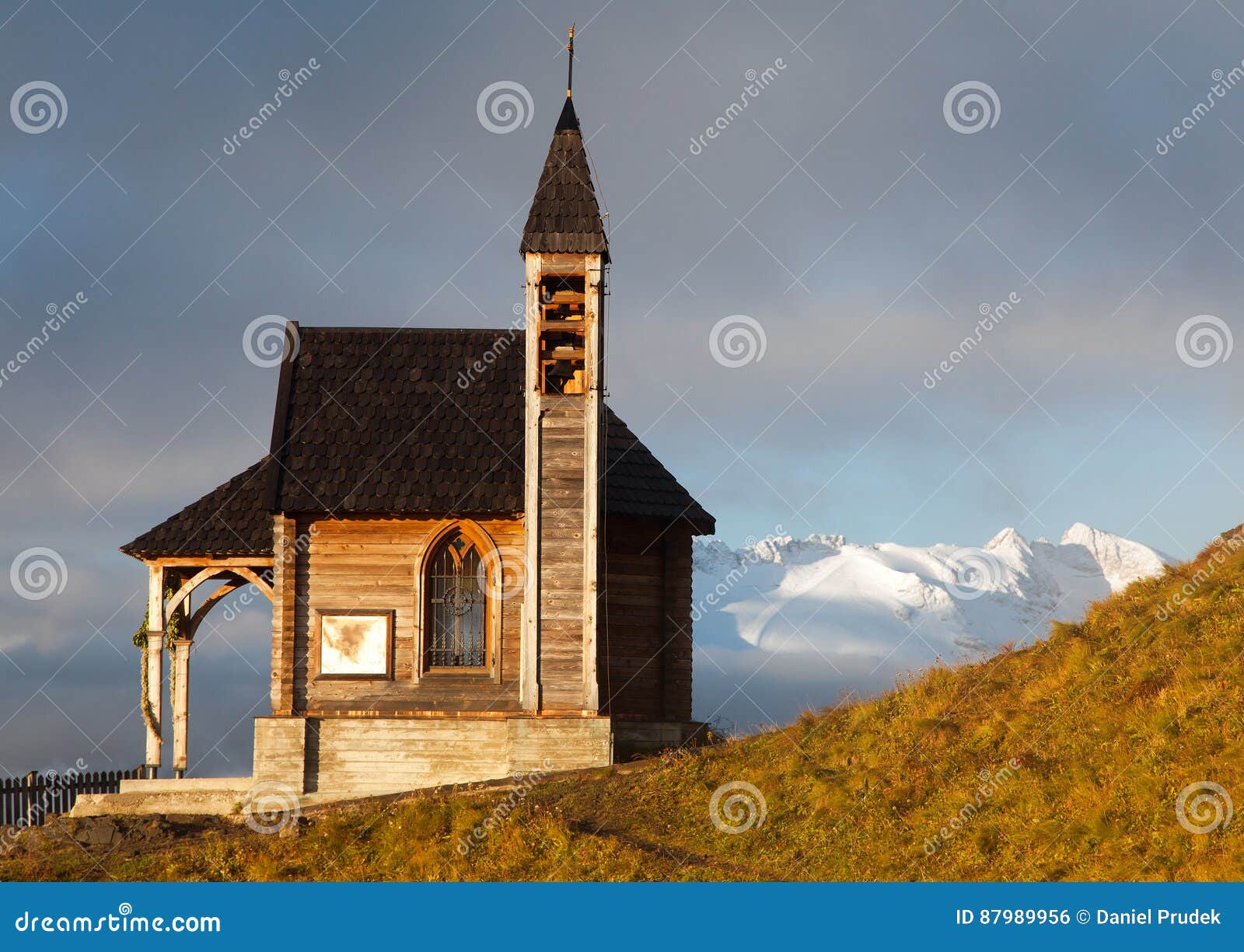 church or chapel on col di lana and mount marmolada