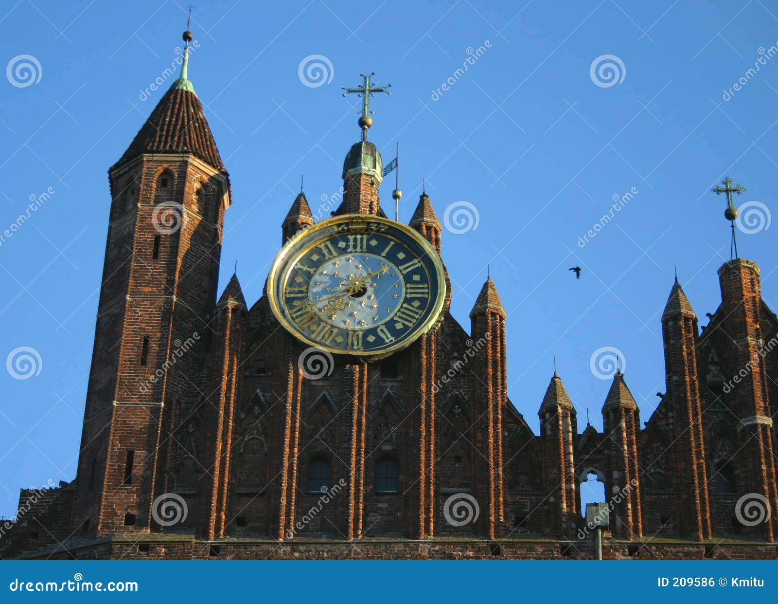 Church clock stock photo. Image of face, ancient, church 209586