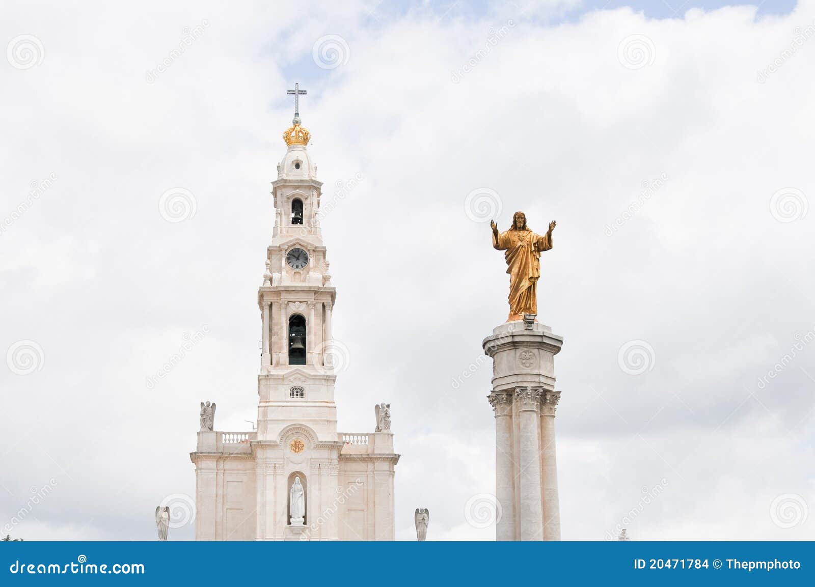 Church and Column in Fatima Stock Photo Image of portugal, jesus
