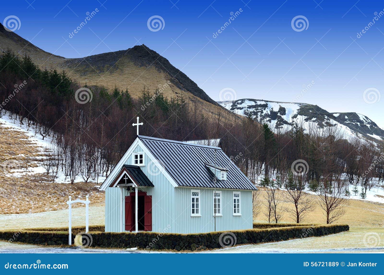 Church in Countryside, Iceland Stock Image - Image of countryside ...