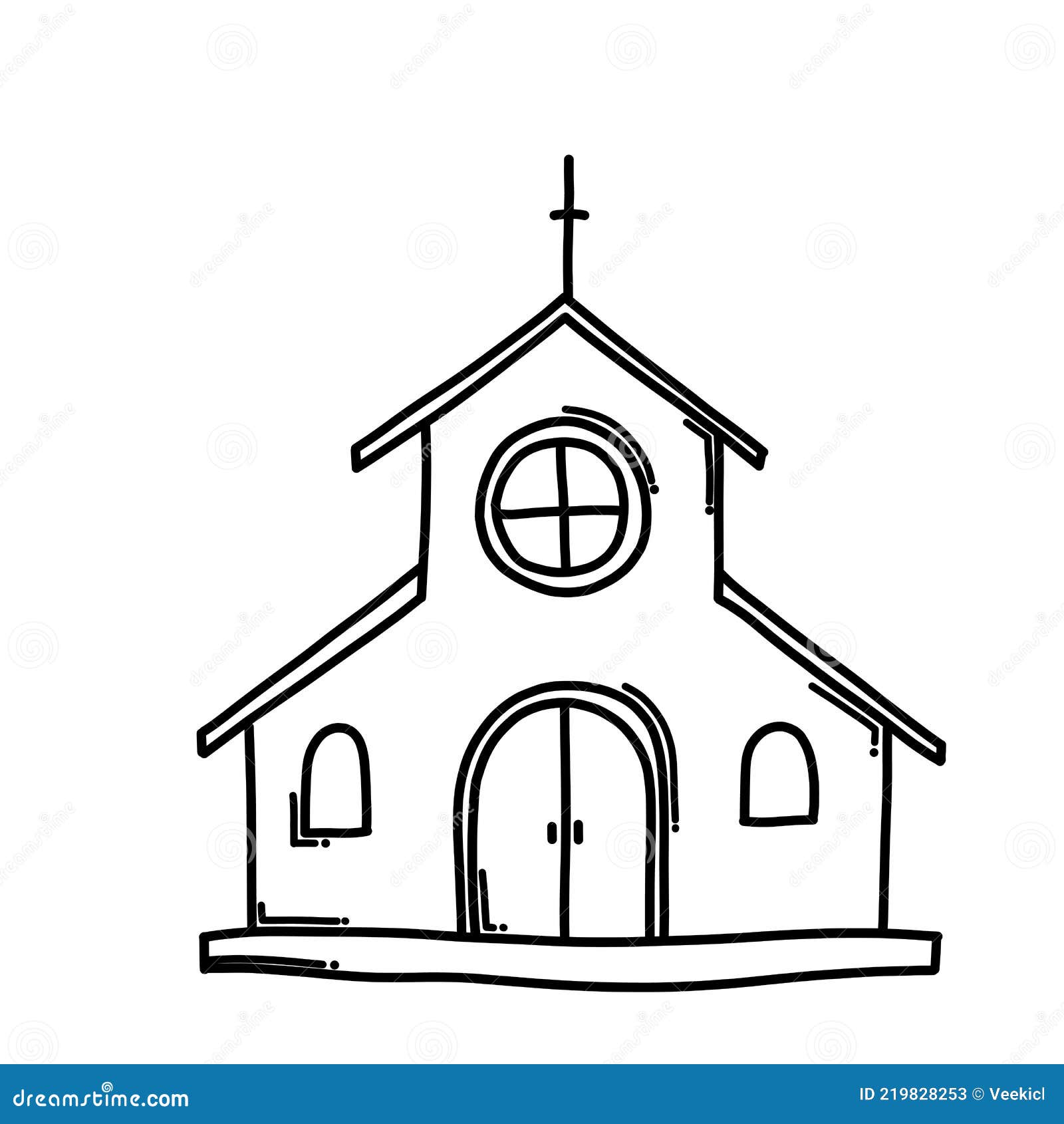 How to draw simple Church drawing for kids - part 61 - YouTube