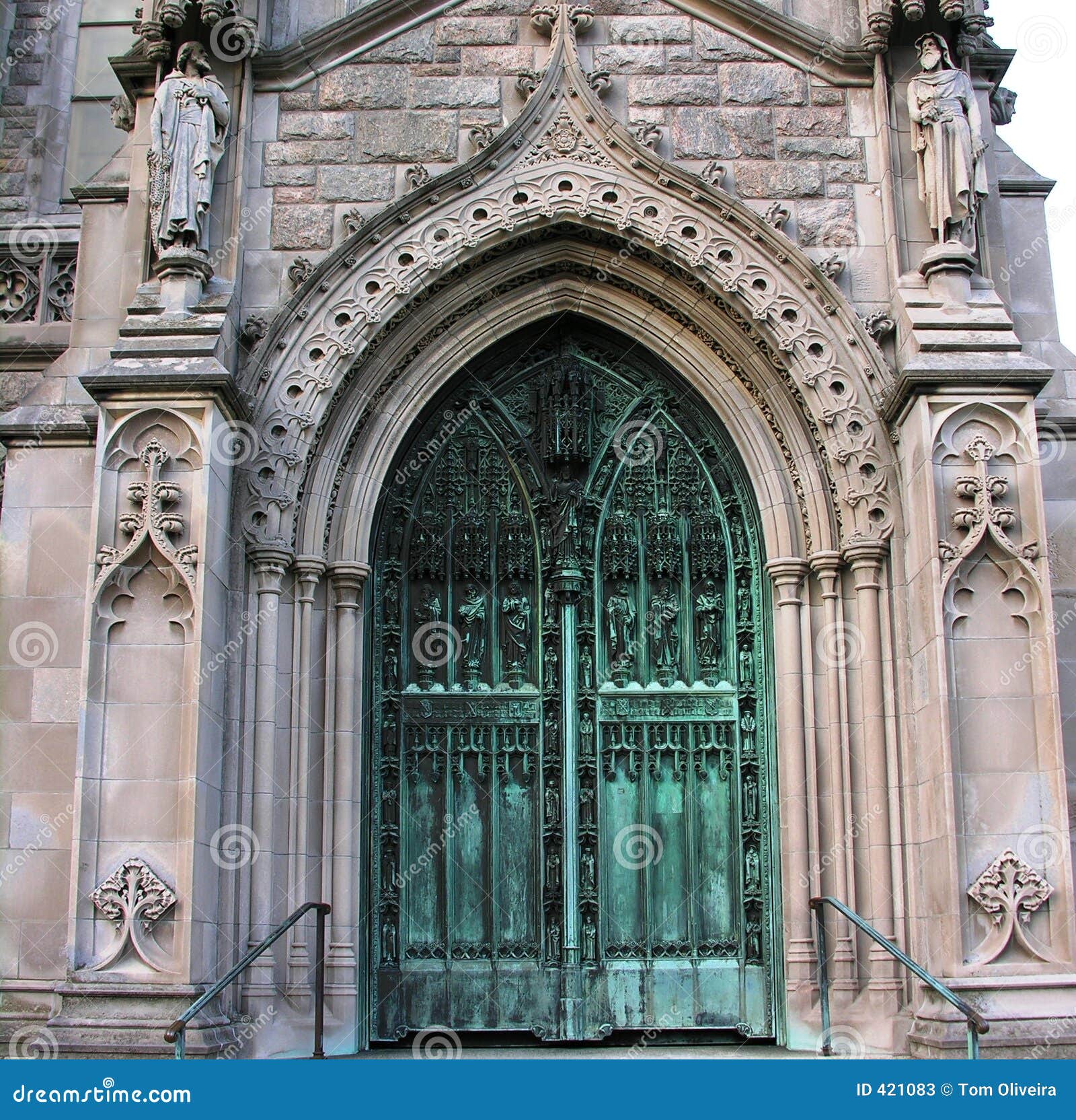 Church entrance stock image. Image of gothic, columns, historic 421083