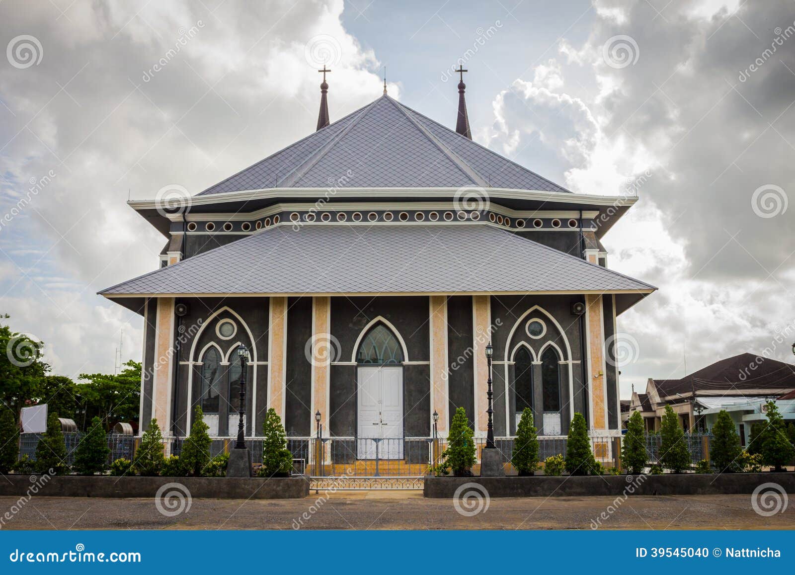 Holy Trinity Church of Thailand in cloudy day