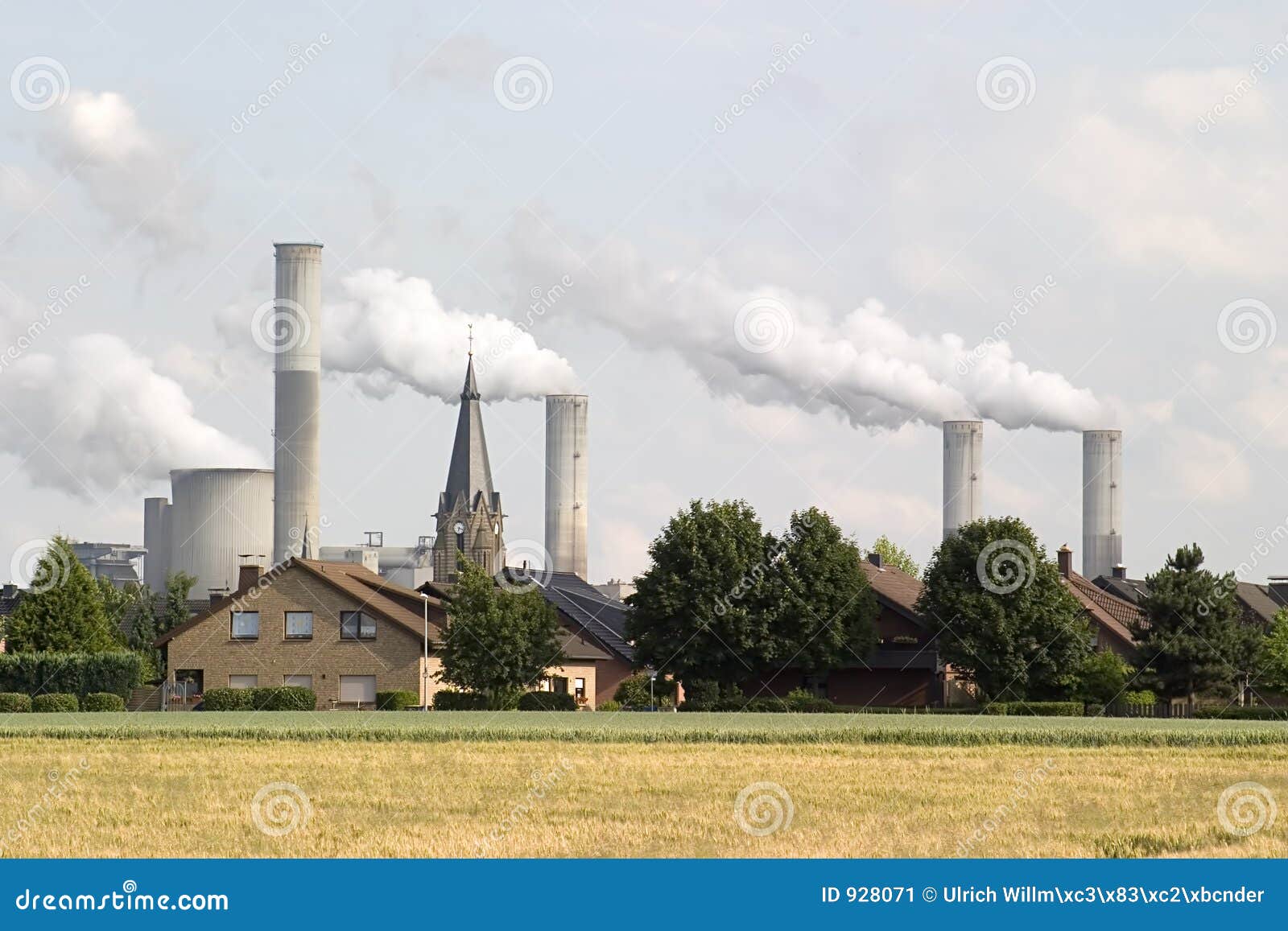 Church and Industry stock image. Image of electric, rural 928071