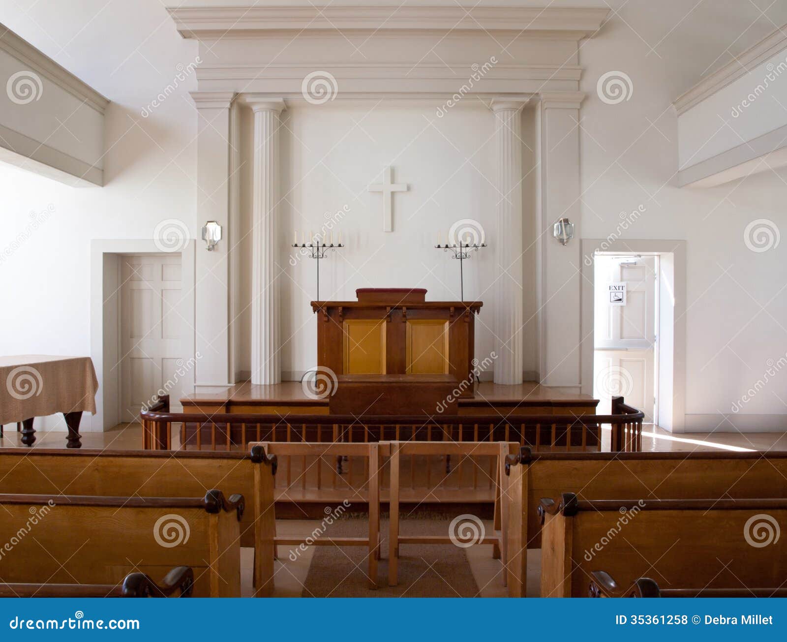 Church Interior Stock Photo Image Of Crucifixe Plain 35361258