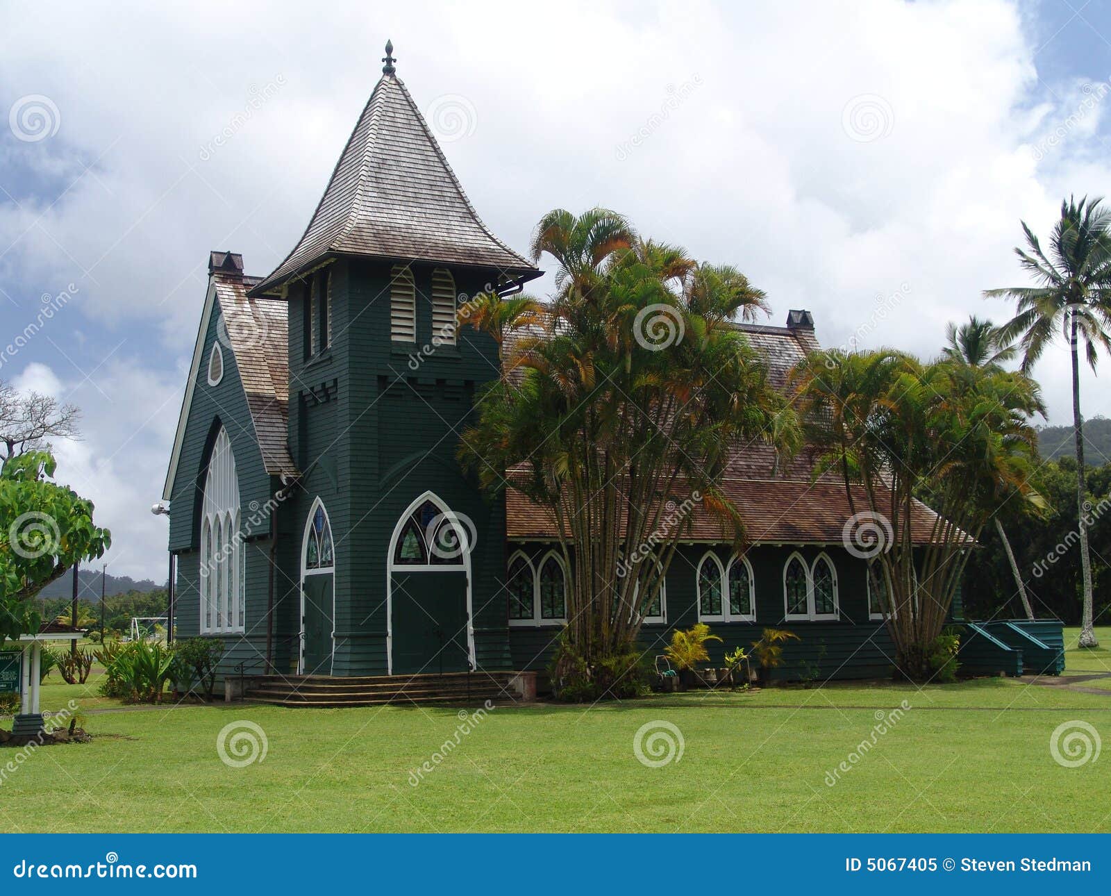 Church in Kauai stock image. Image of famous, gothic, architecture