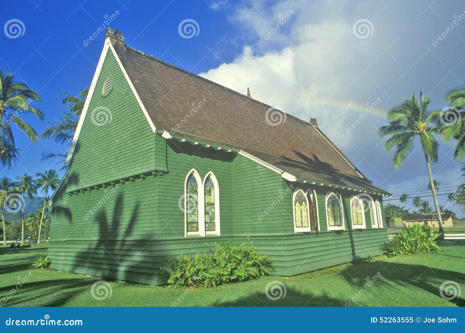 Church in Kauai, Hawaii stock image. Image of states 52263555