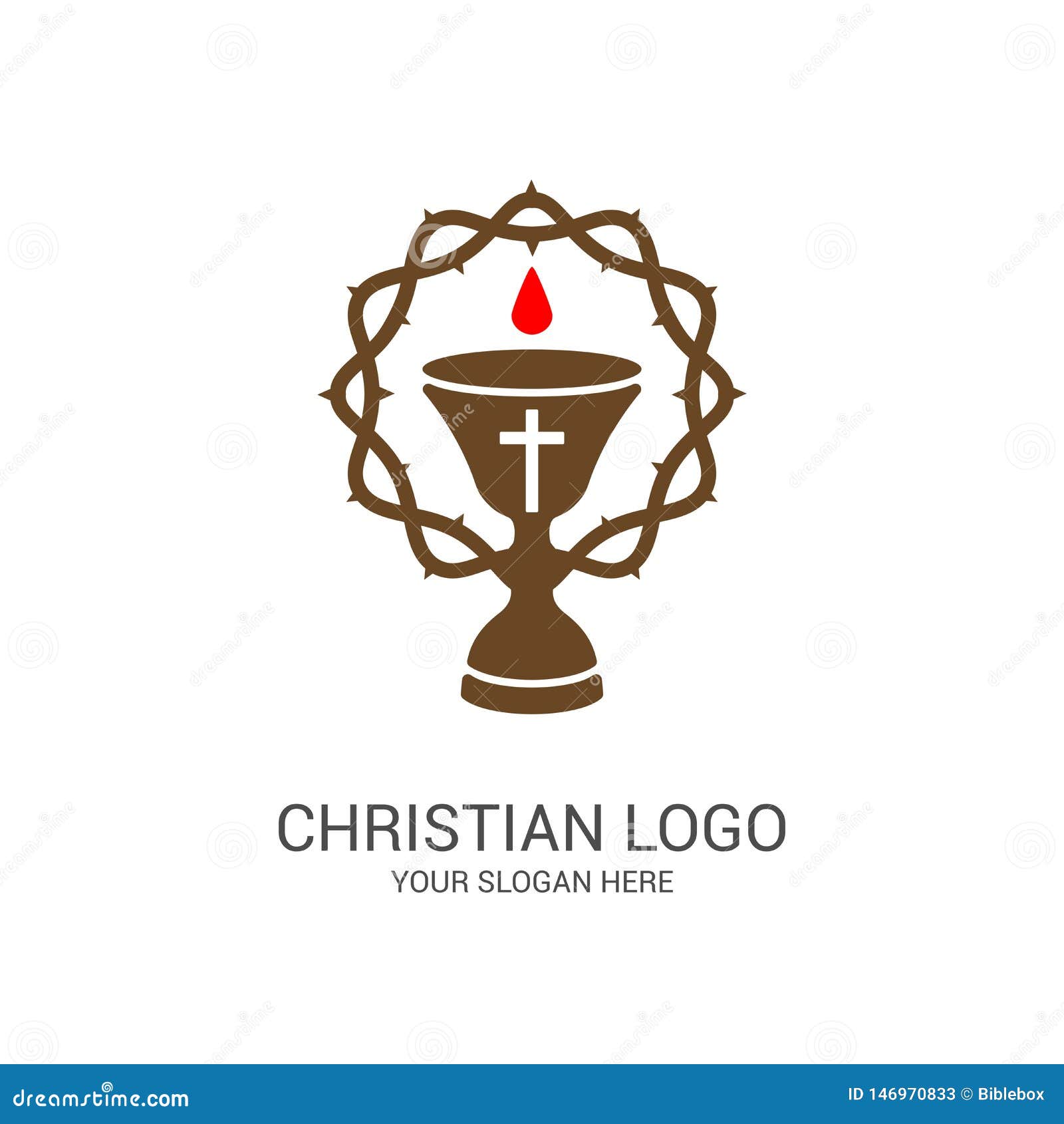 Church Logo and Biblical Symbols. the Unity of Believers in Jesus ...