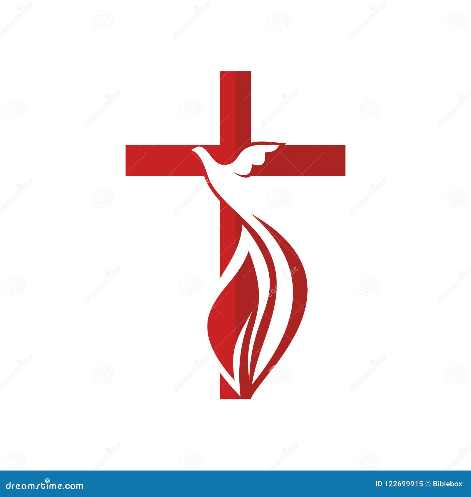 church logo. cross and dove,  of the holy spirit