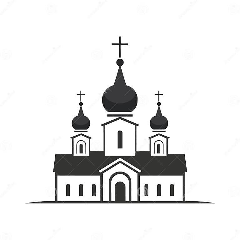 Church Logo in Flat Style Isolated on White Background Stock ...