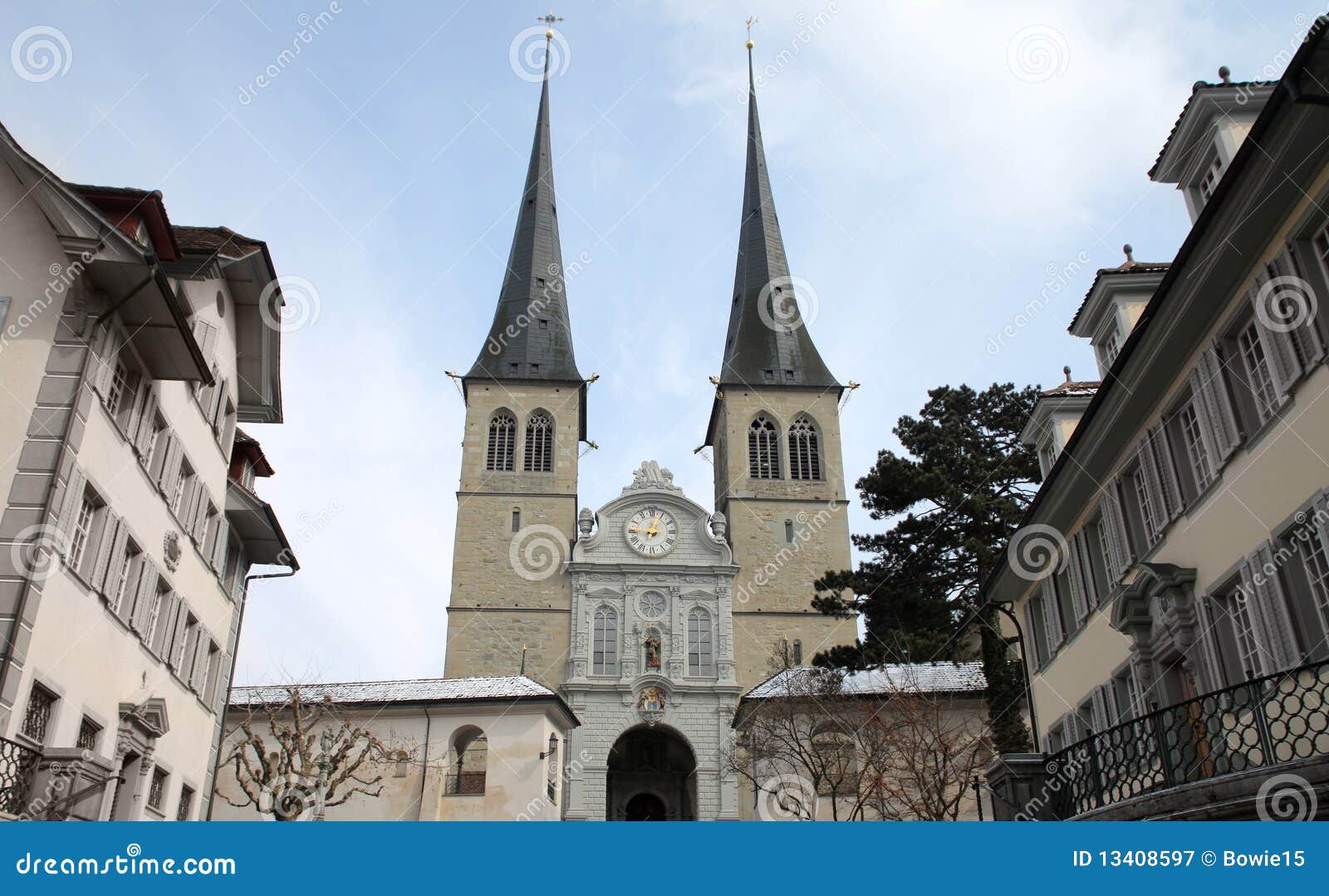 Church in Luzern stock image. Image of religion, bell 13408597