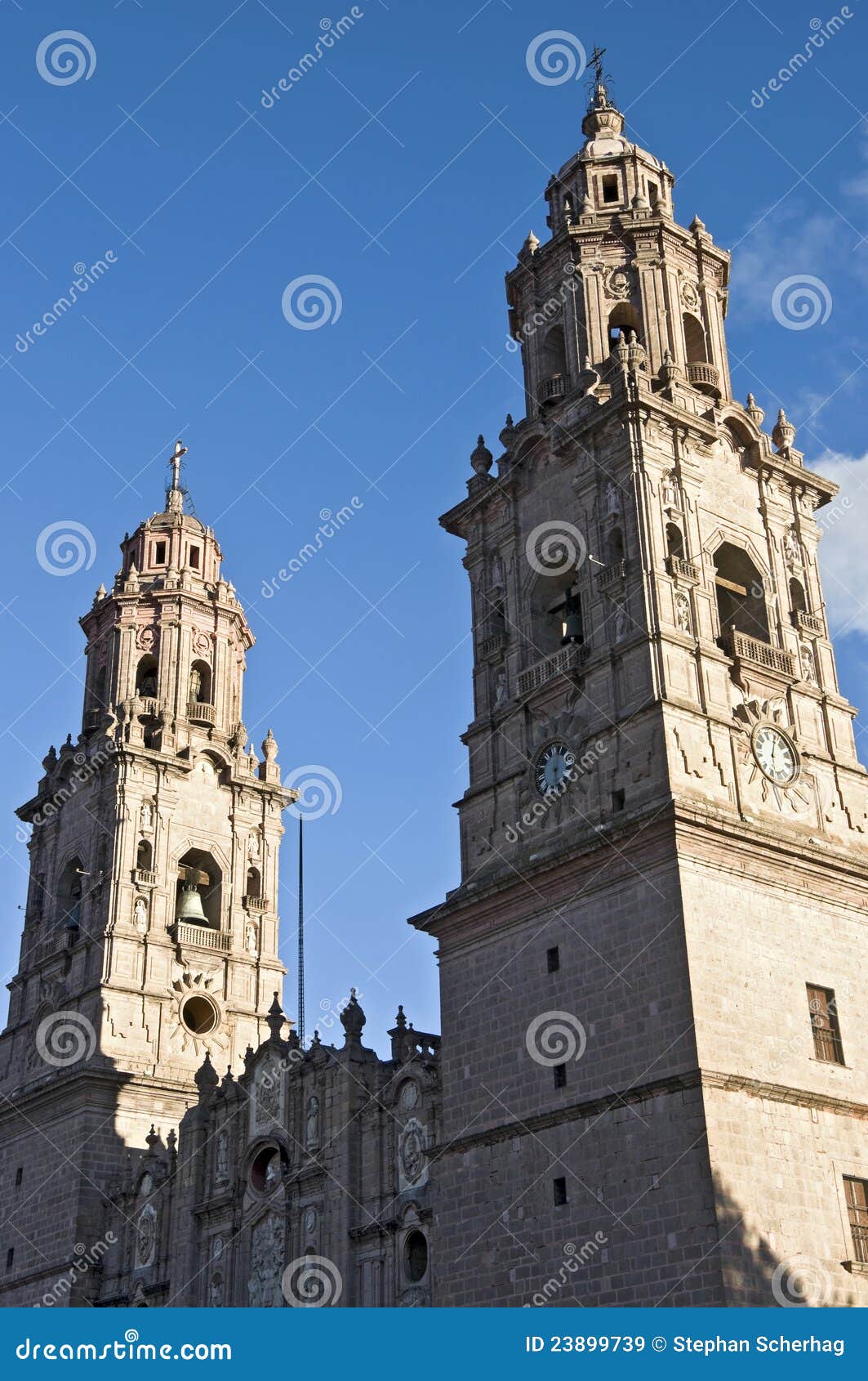 Church in Morelia, Mexico stock image. Image of architecture 23899739