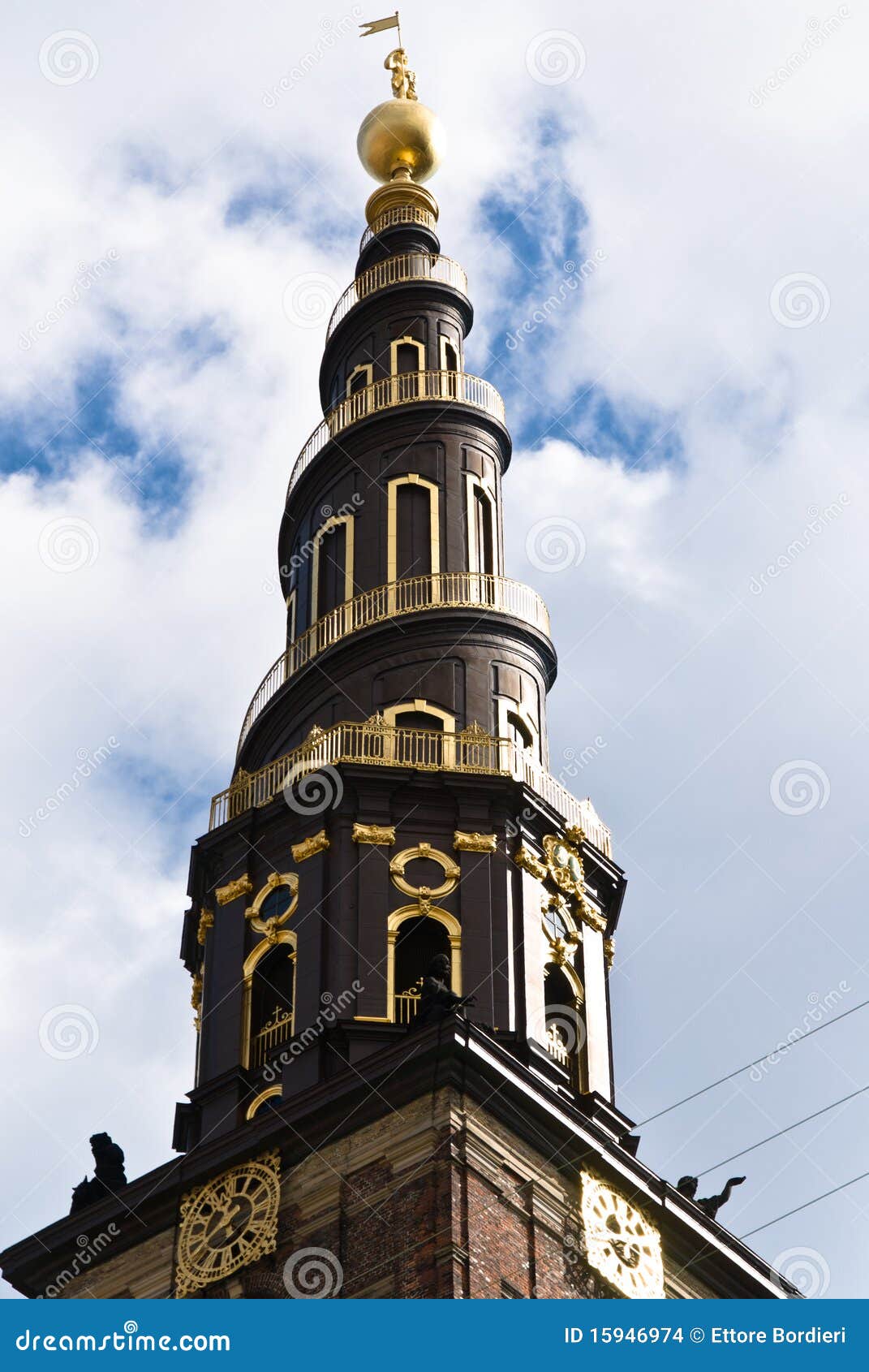 Kammerat Indirekte Se venligst The Church of Our Saviour, Copenhagen, Denmark Stock Photo - Image of  christianshavn, vertical: 15946974