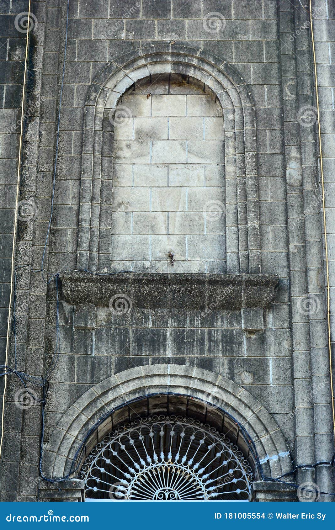 church parish concrete background in tondo, manila, philippines