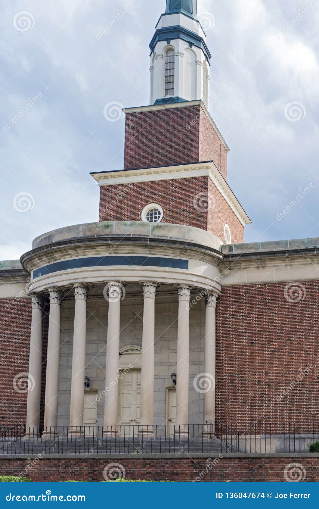 Church Portico and Columns at Entrance Stock Photo - Image of exterior,  church: 136047674