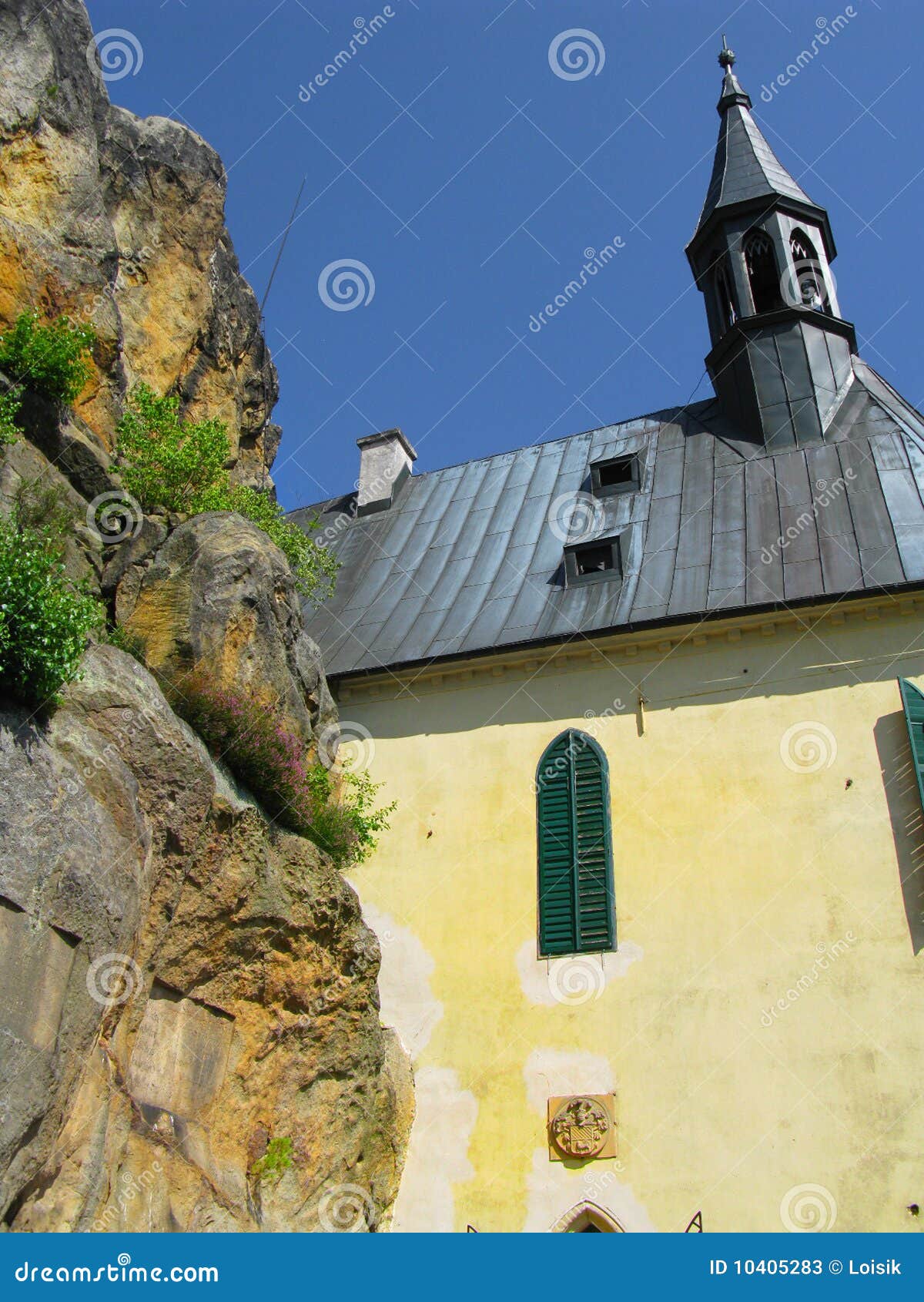 Church on the rock stock image. Image of stone, religion 10405283