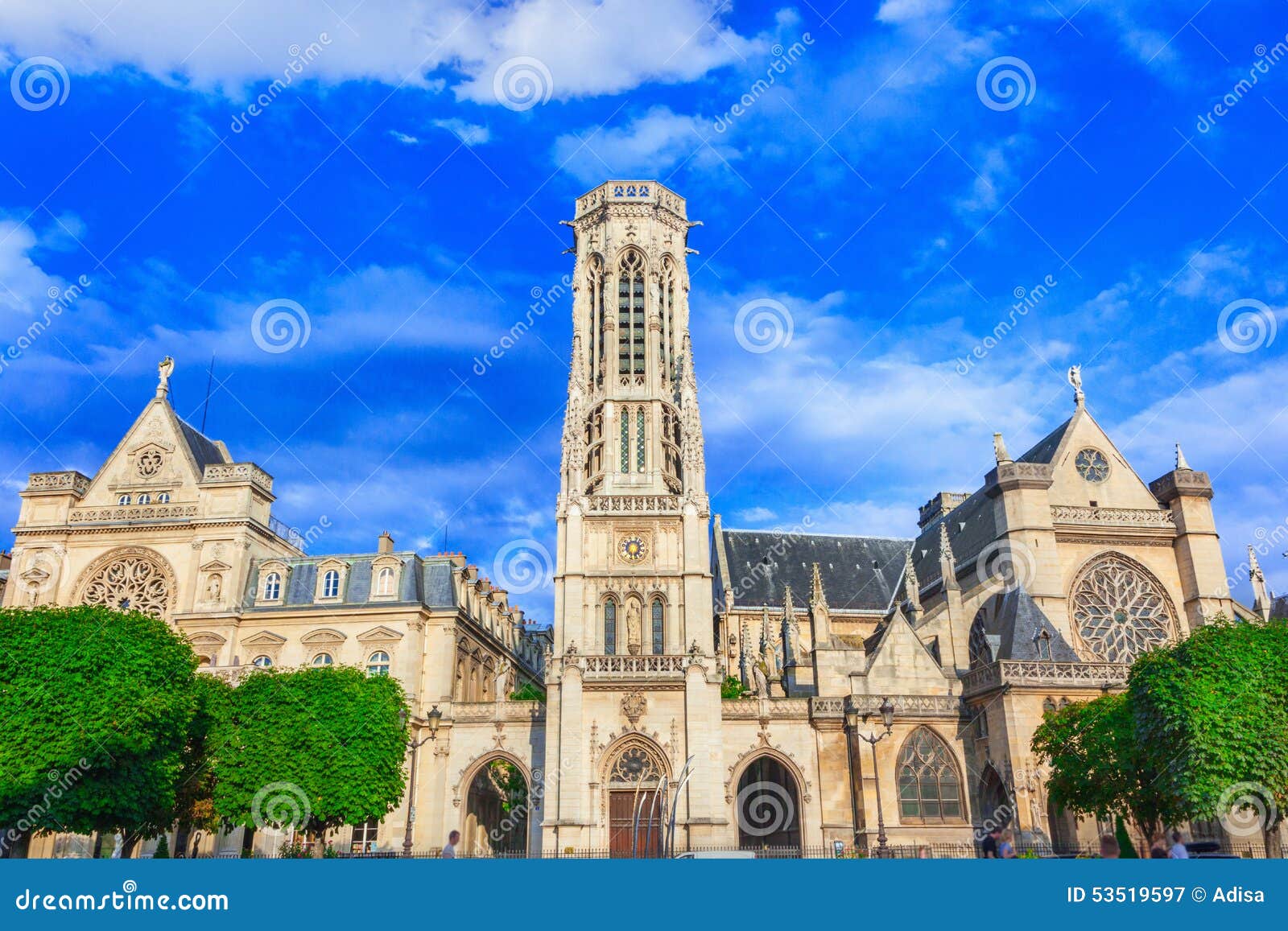 Church SaintGermainl Auxerrois Stock Image Image of facade