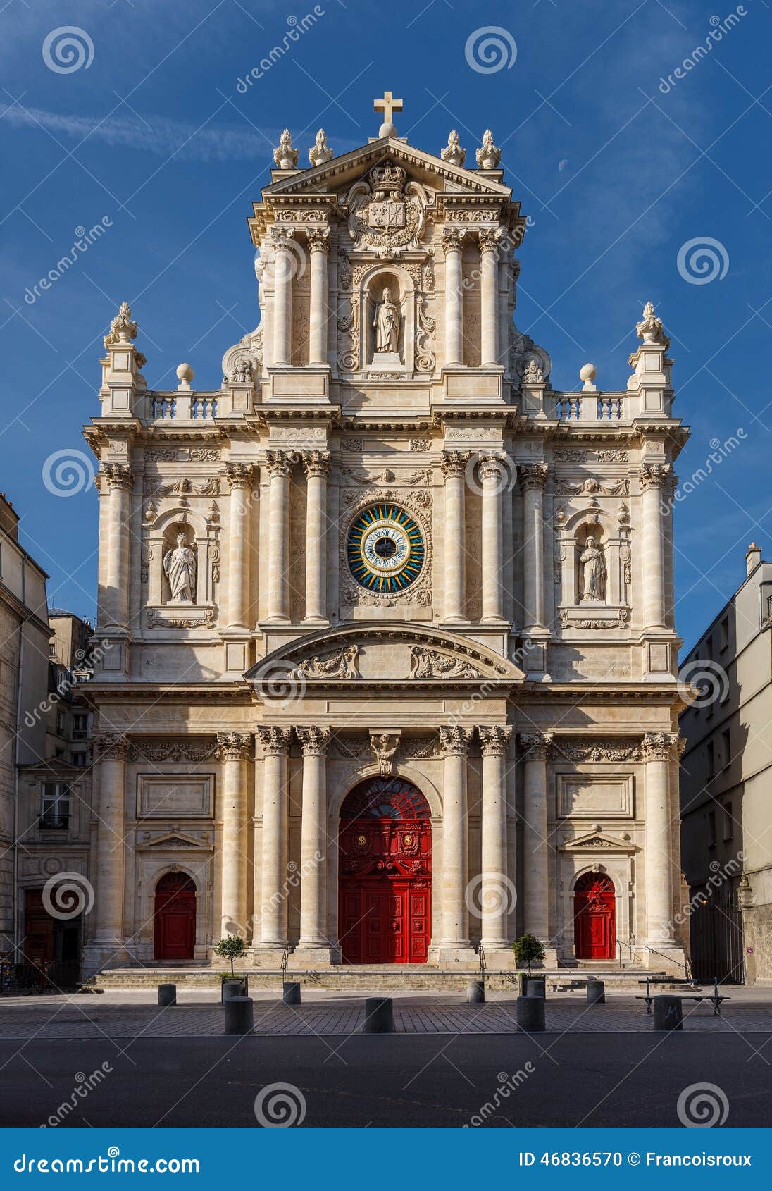 Church Of Saint-Paul-Saint-Louis Facade, Paris, France Stock Photo - Image of landmark, gothic ...