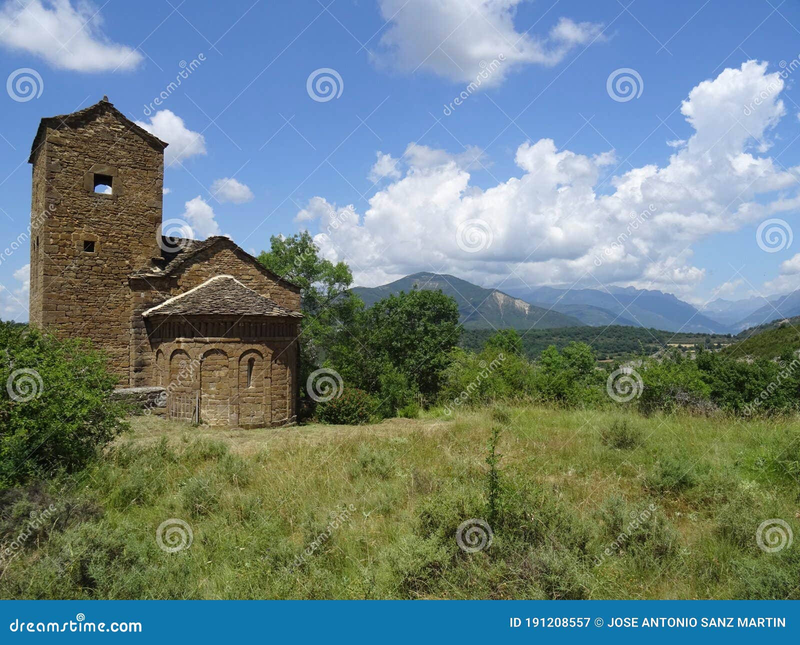 church of san andres de satue. aragon. spain.