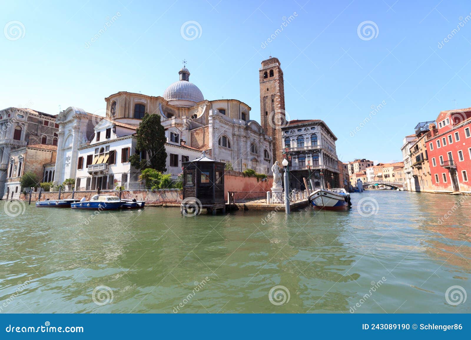 church san geremia and grand canal in district sestiere cannaregio in venice, italy