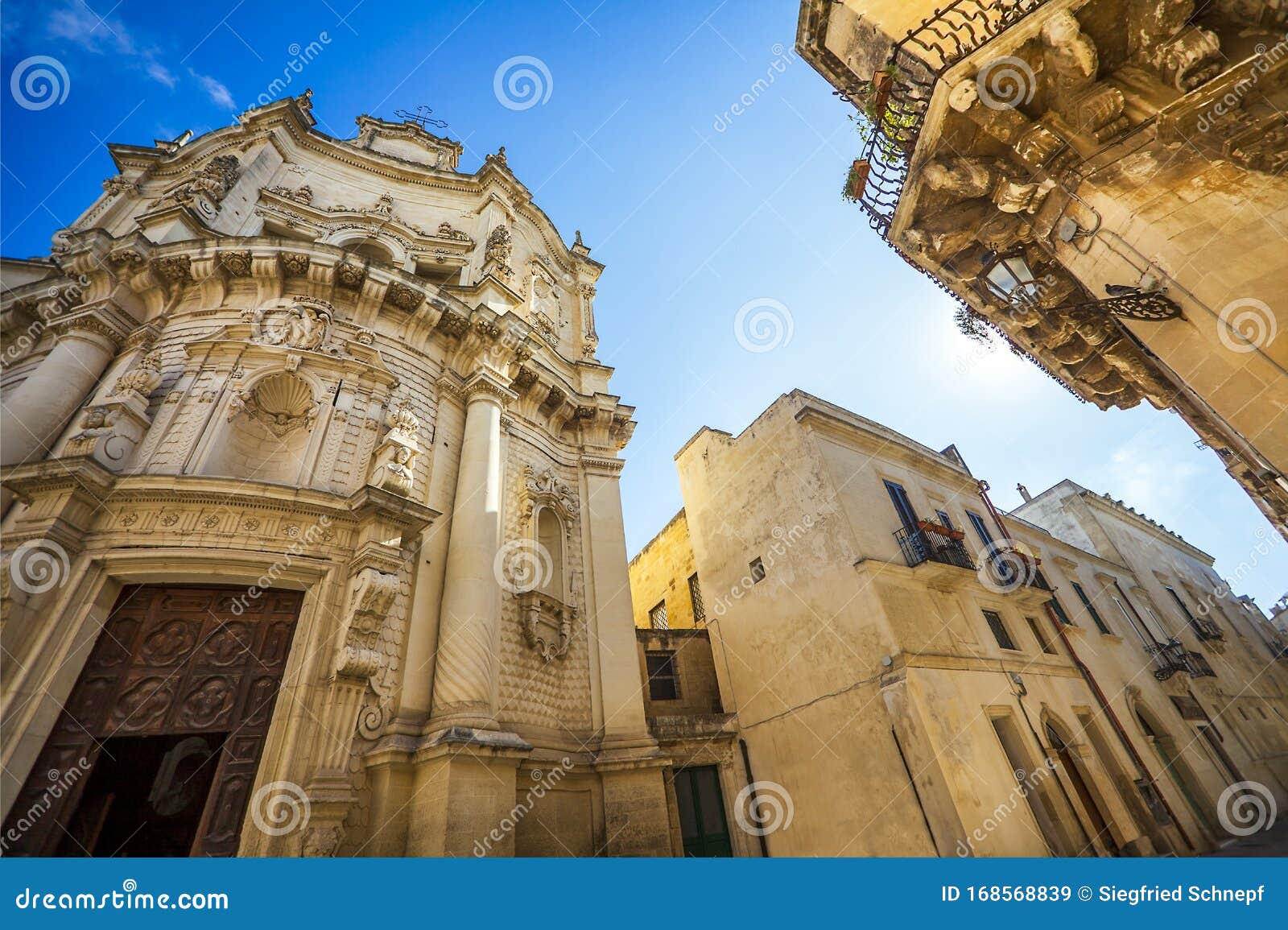 at the church of san matteo on via dei perroni lecce italy