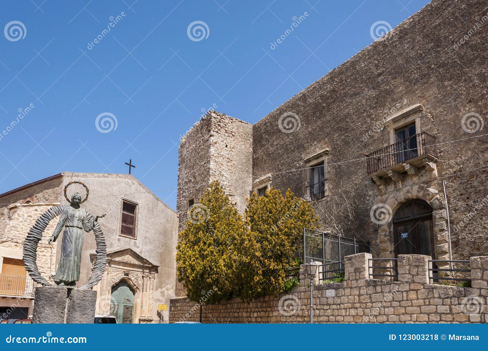 church of sant`antonio abate and castle of ventimiglia