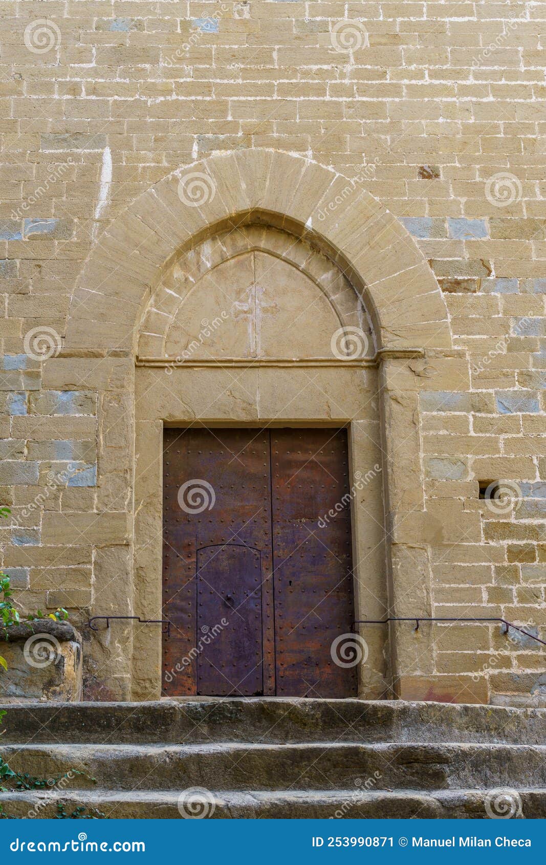 church of sant esteve, built in 1300 with a late romanesque architectural style. madremanya, girona, spain