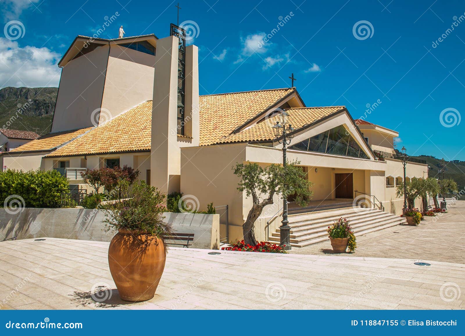 church of santa maria assunta in cielo in the historic center of sperlonga city