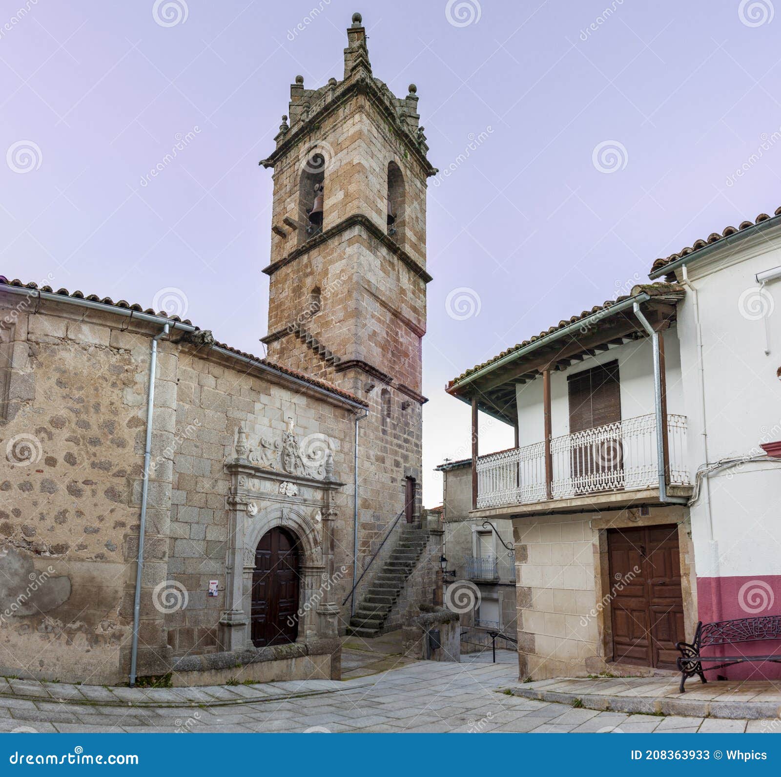 church of santa maria de la asuncion of banos de montemayor, extremadura, spain