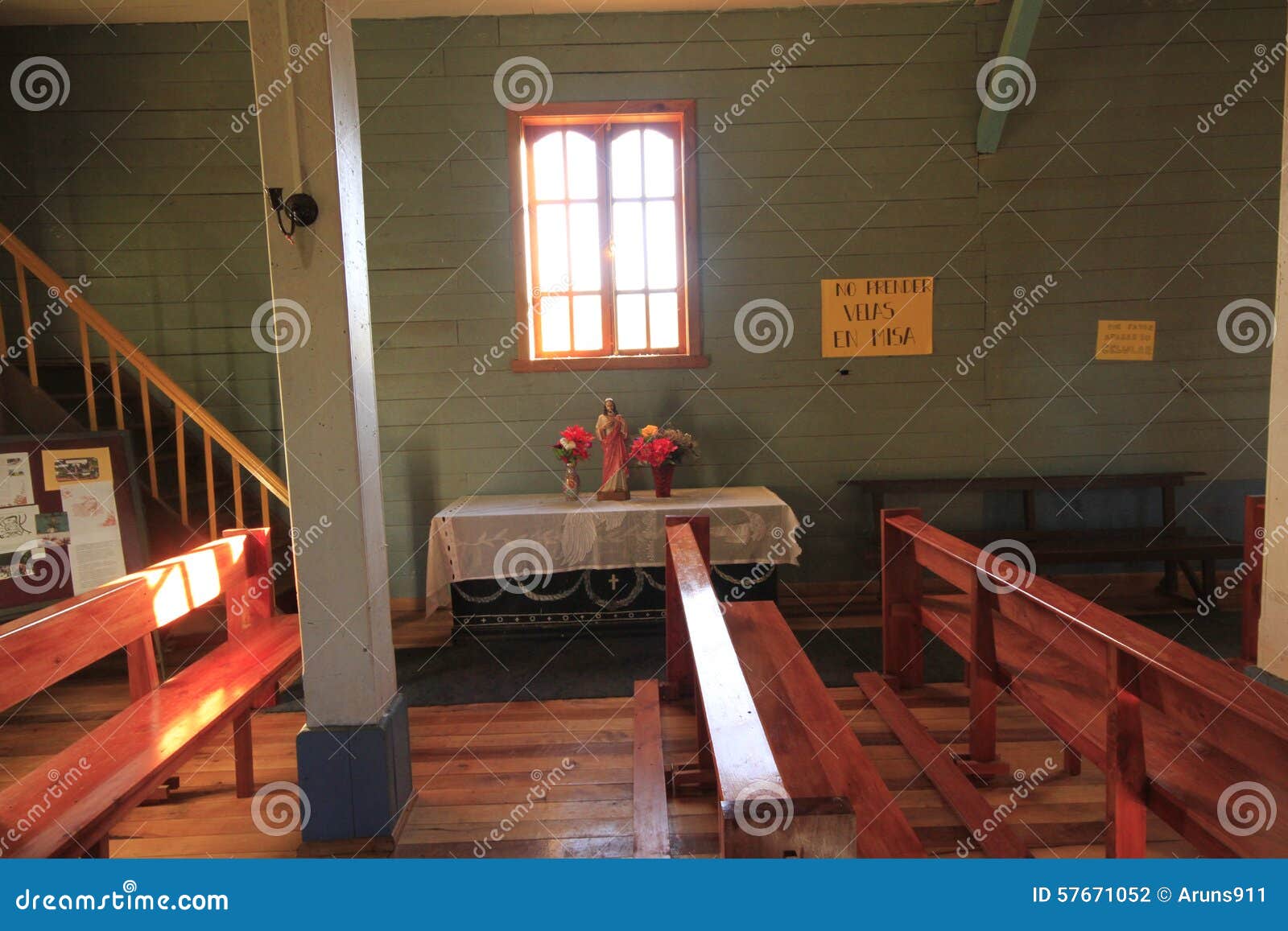 church at santuario naturaleza, valdivia south america