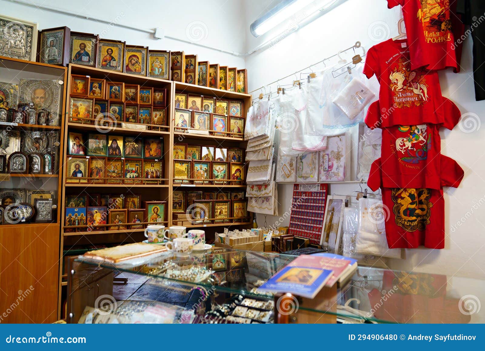 A Church Shop with Icons and Religious Paraphernalia. Editorial Image ...