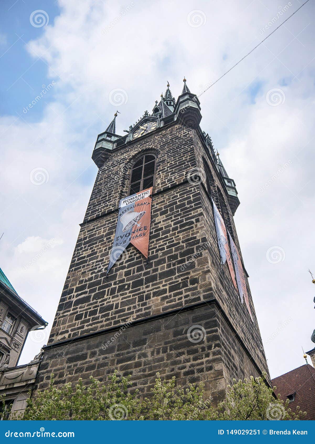 saint henry tower is a 65 metres high belfry of the church of saint henry on senovazne square in prague editorial photo image of stone detached 149029251