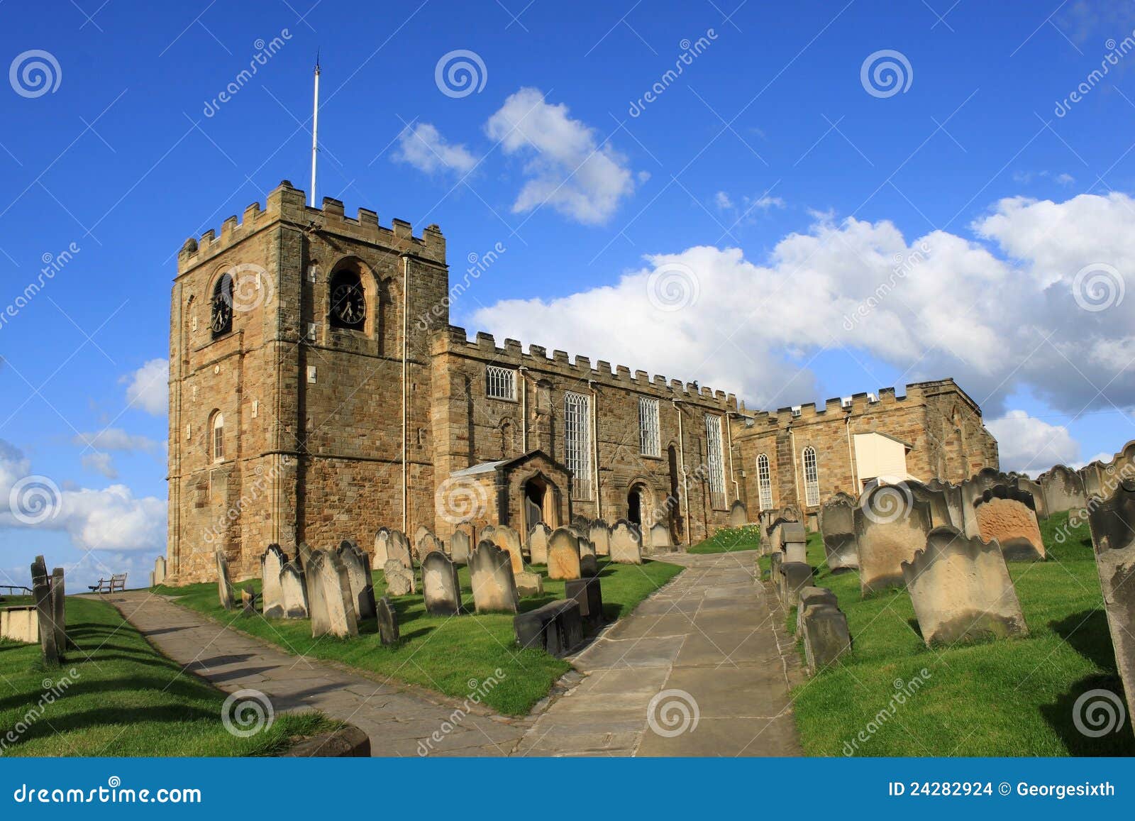 Church of St Mary the Virgin, Whitby, N. Yorkshire Stock Photo Image