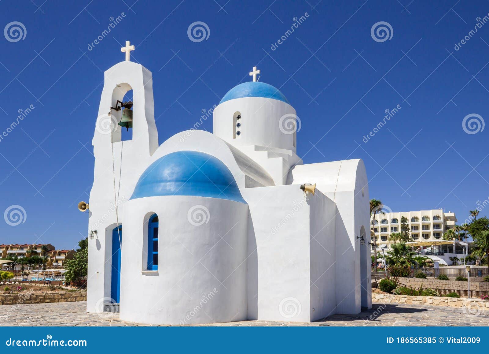 church of st. nicholas on kalamis beach, in protaras cyprus