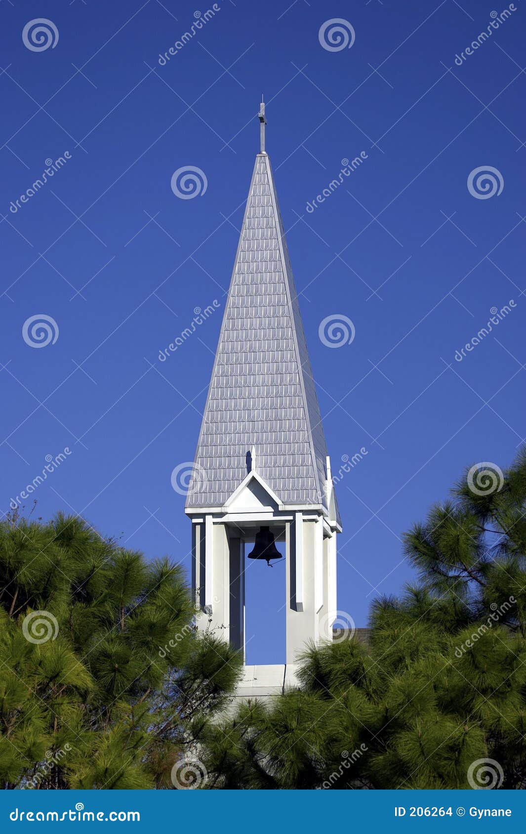 Church Steeple in Small Town of Celebration Orlando Florida United