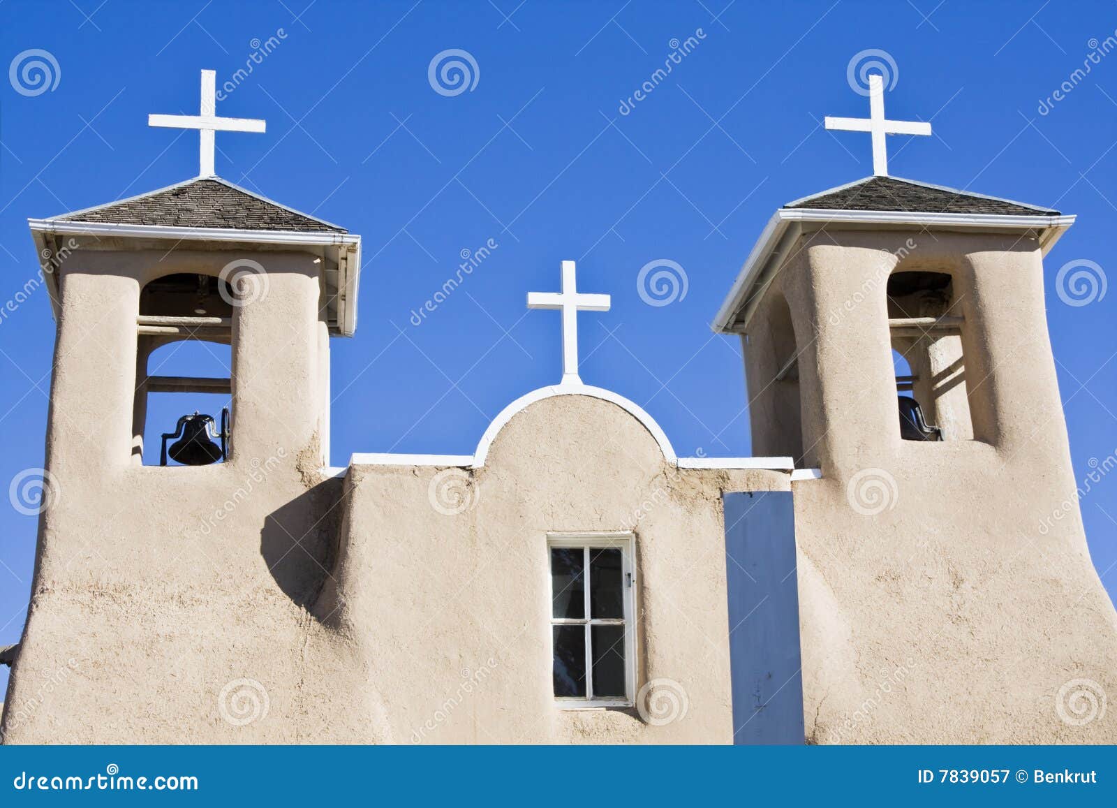 Church in Taos stock image. Image of cross, southwest 7839057