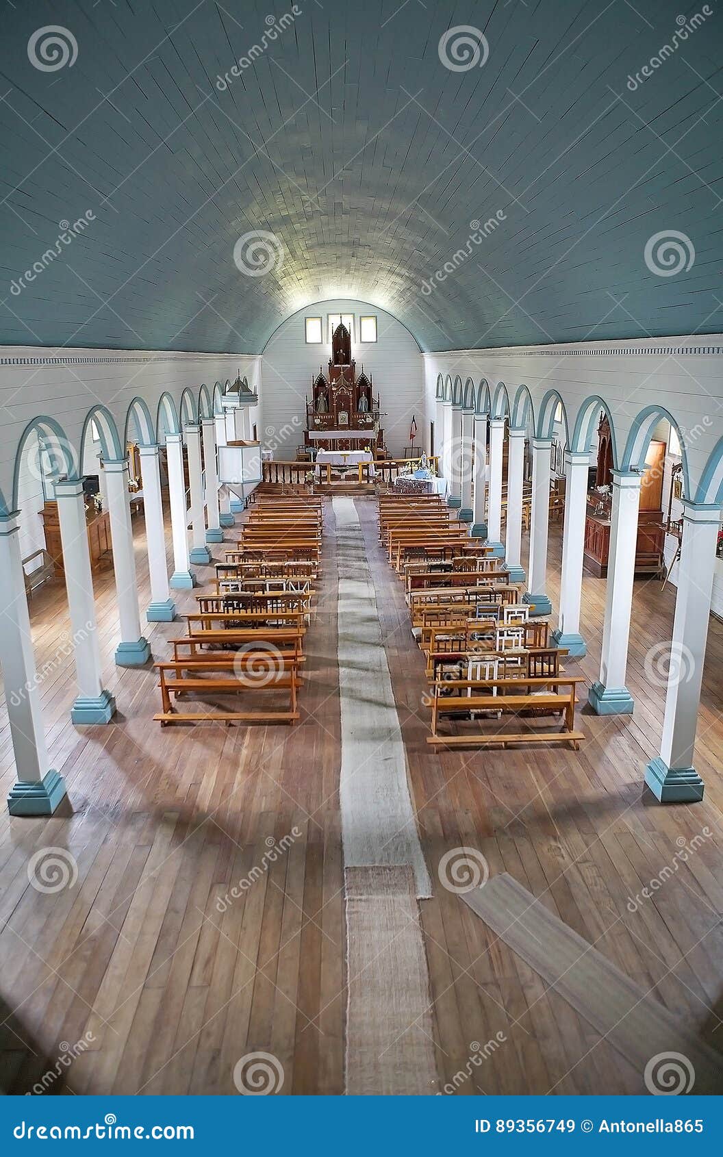 church of tenaun, chiloe island, chile