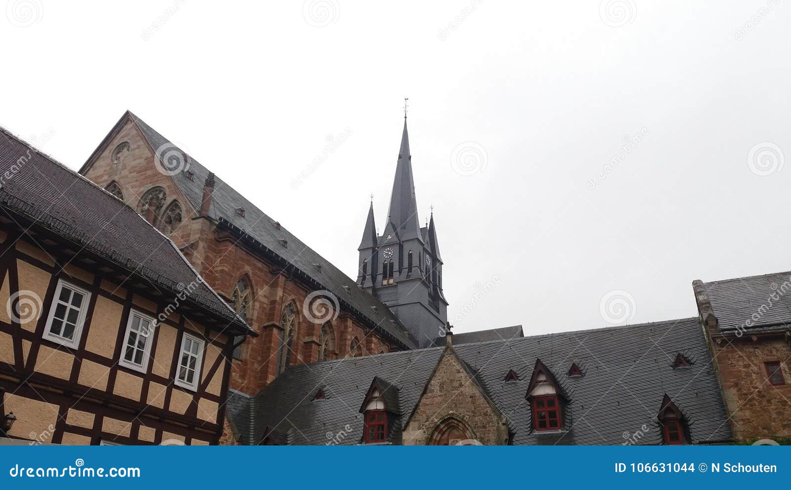 church tower of the church of the monastery haina