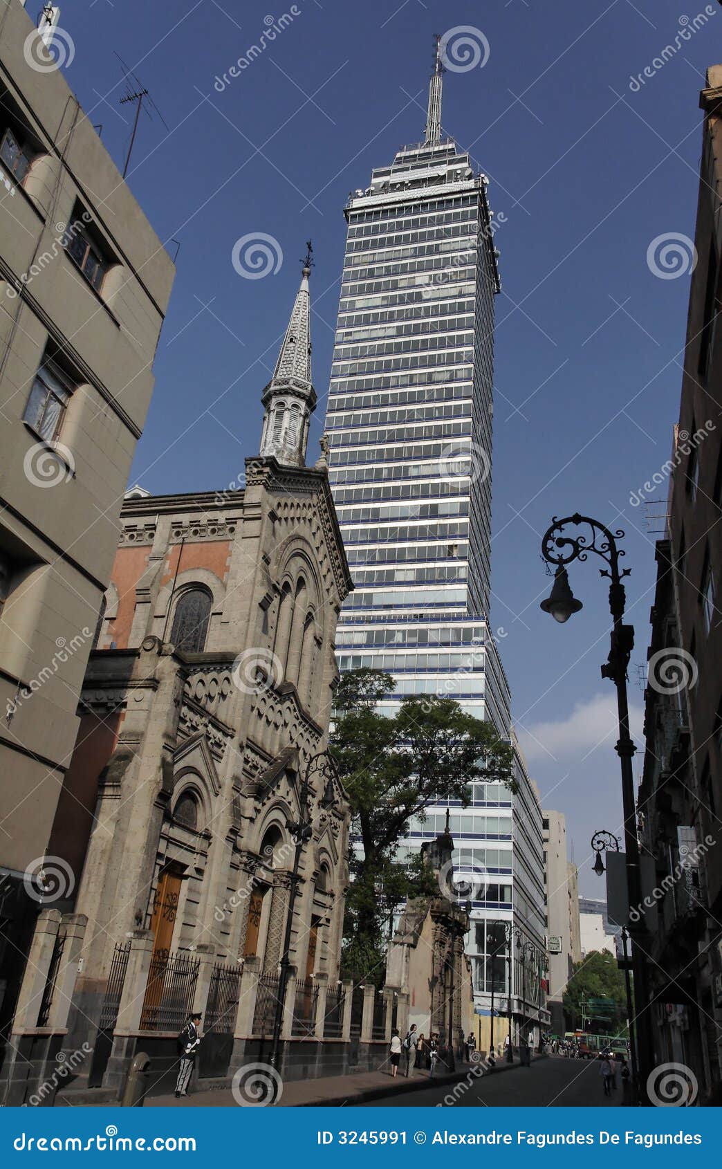 Church and Tower Mexico City Stock Image - Image of scrapper, glass: 3245991, image size:1044x1690