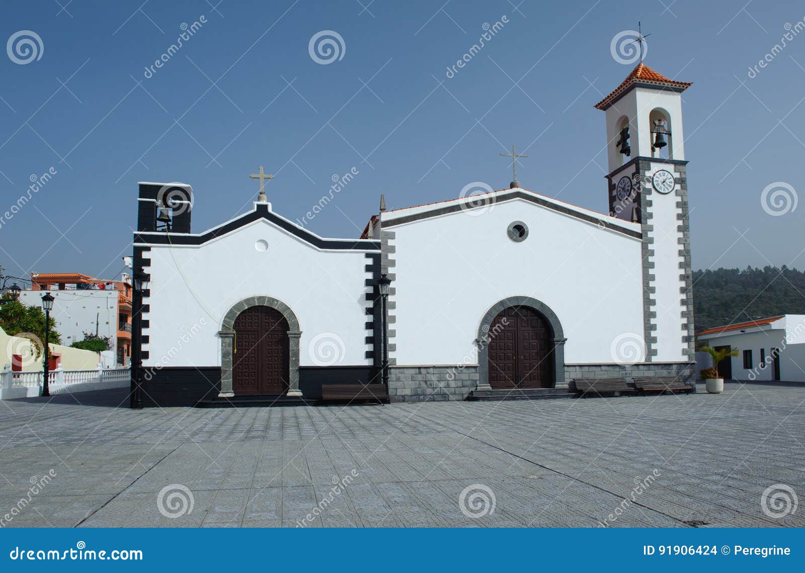 church in village alfarero del arguayo, tenerife,