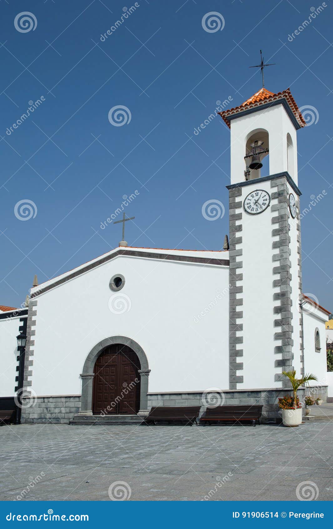 church in village alfarero del arguayo, tenerife,