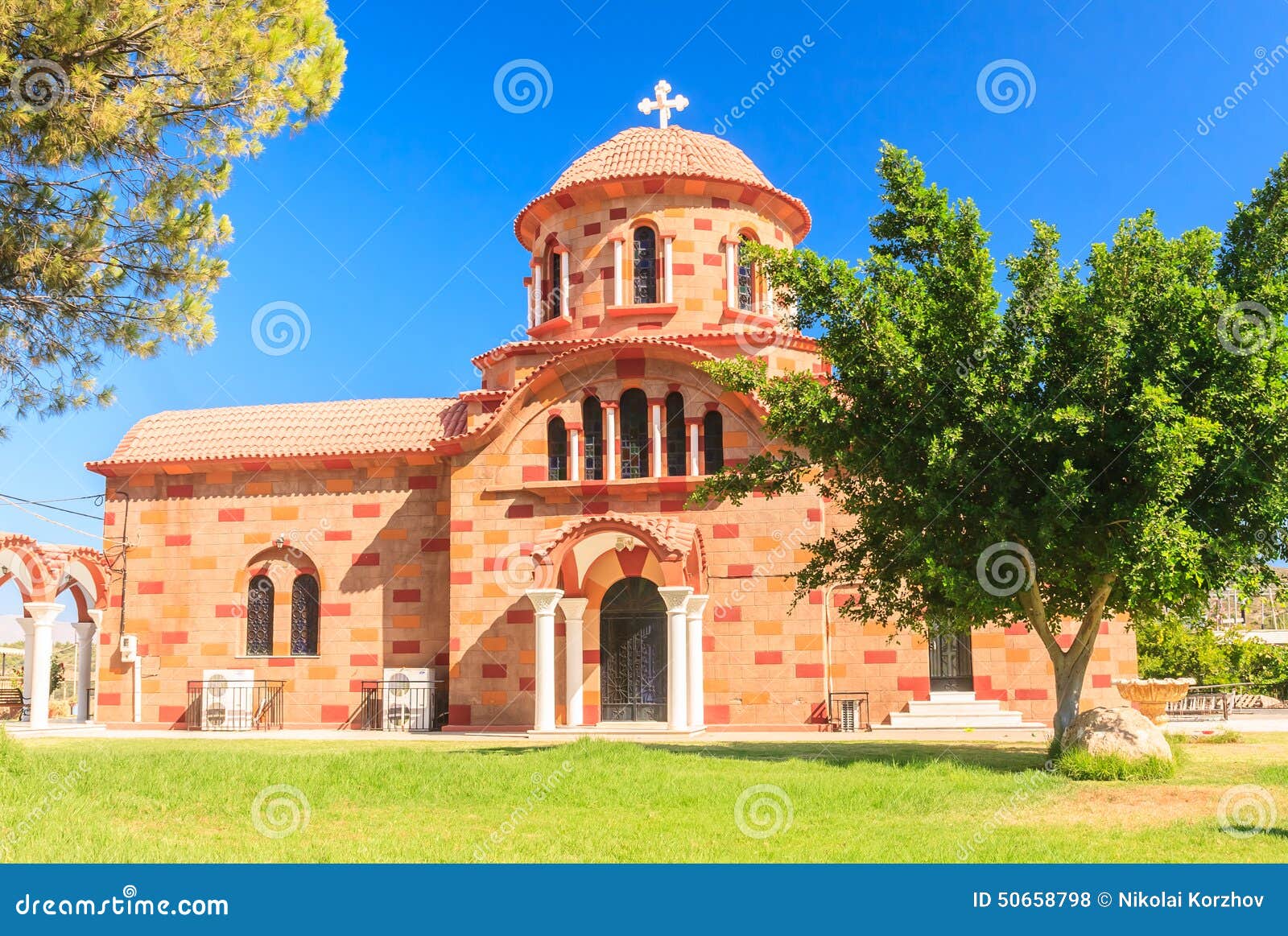 church in the village of pilon (pylonas). rhodes