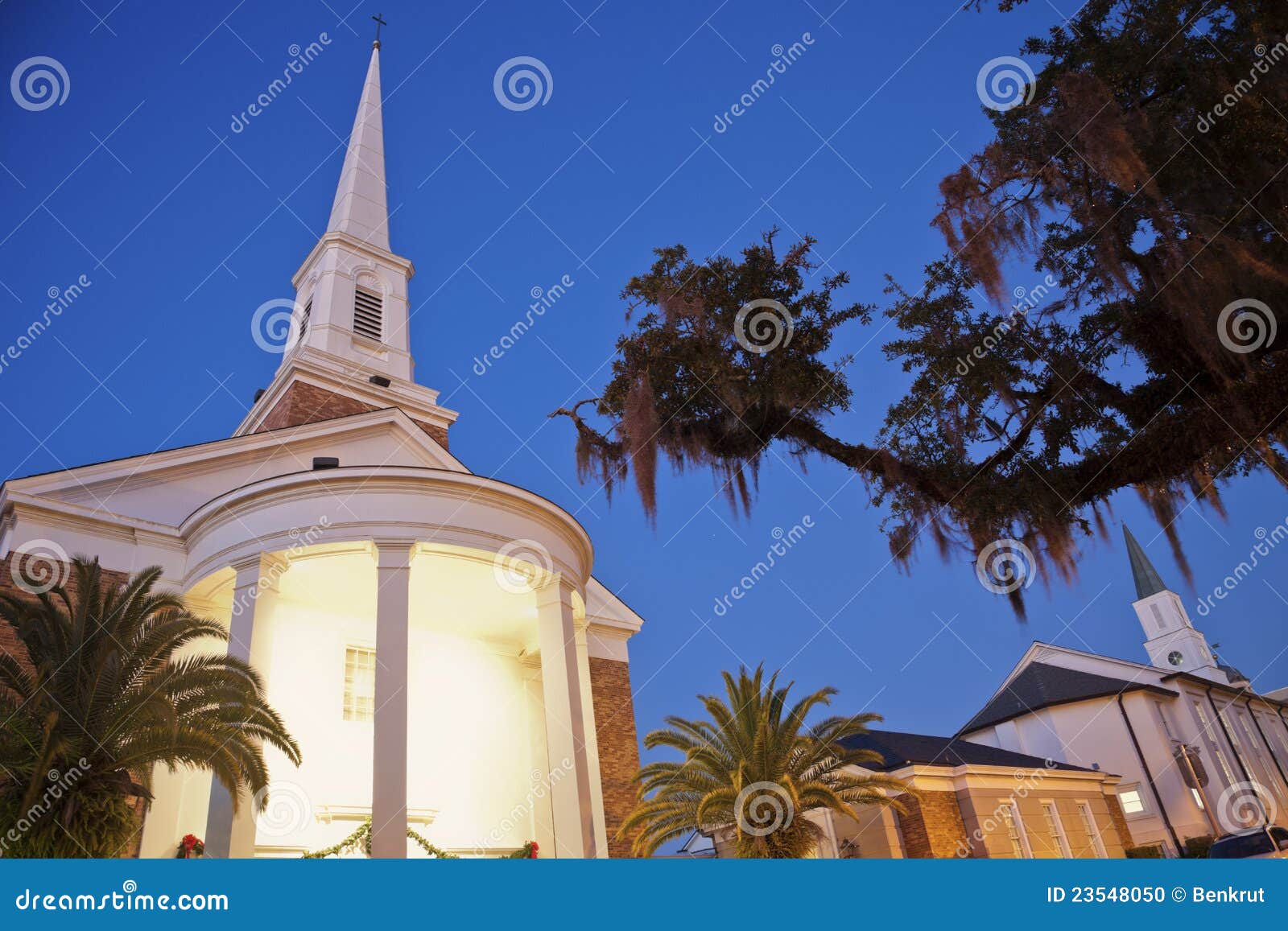Churches in Tallahassee stock photo. Image of white, steeple 23548050