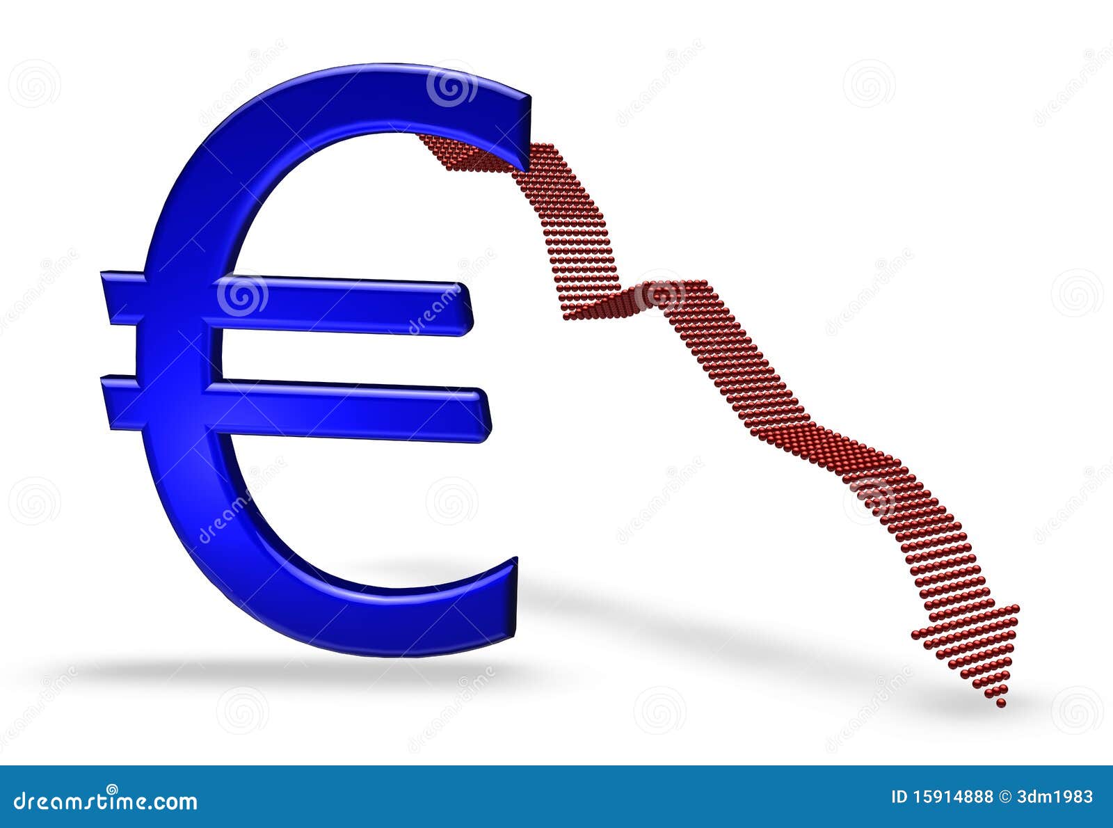 Chute bleue d'euro illustration stock. Illustration du alternative