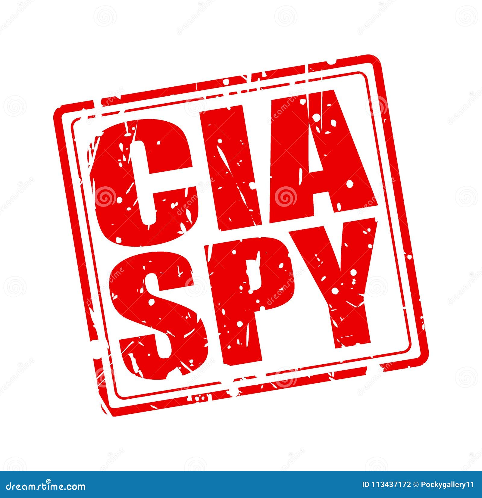 cia spy red stamp text
