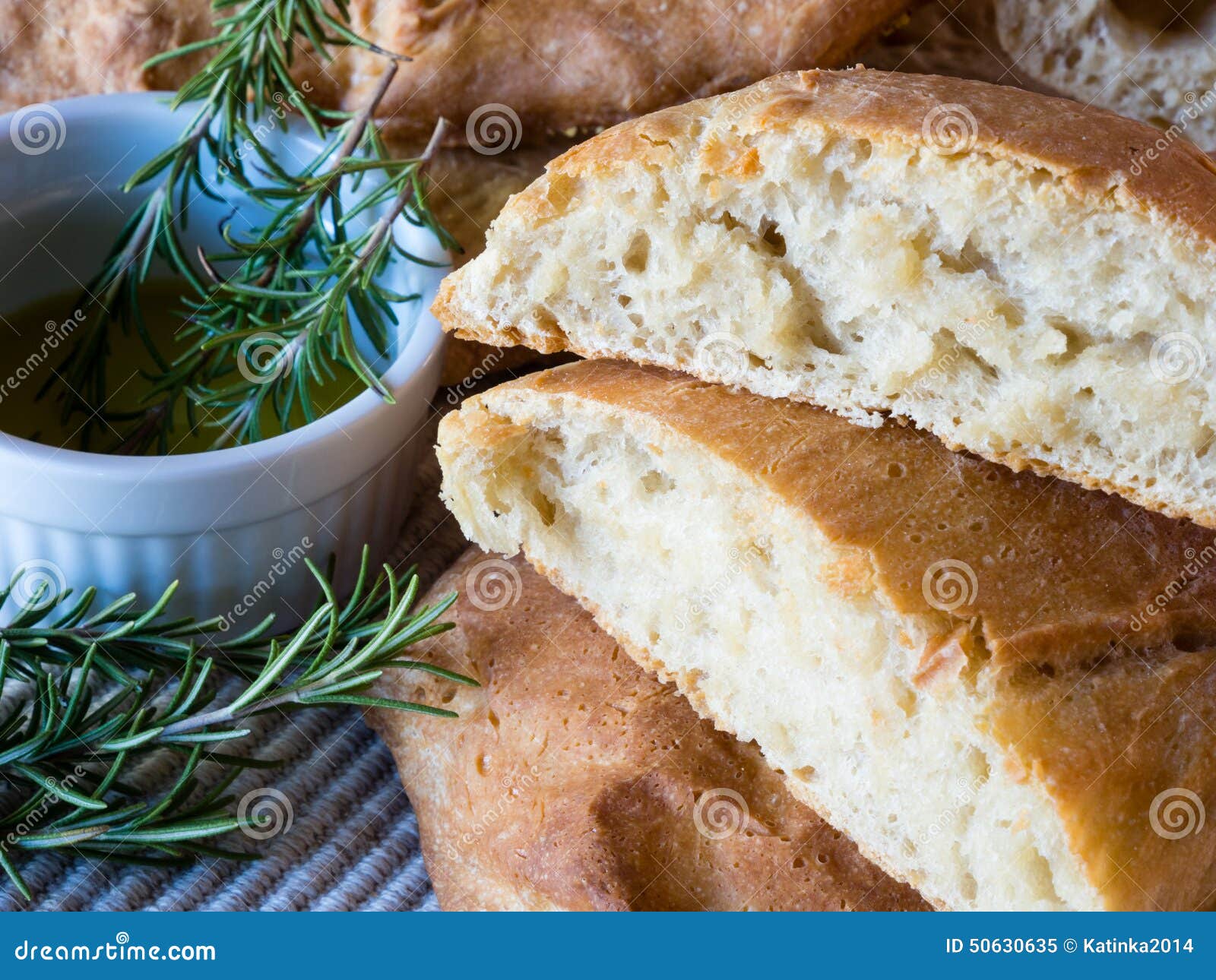 Ciabatta Bread with Fresh Rosemary Stock Image Image of healthy