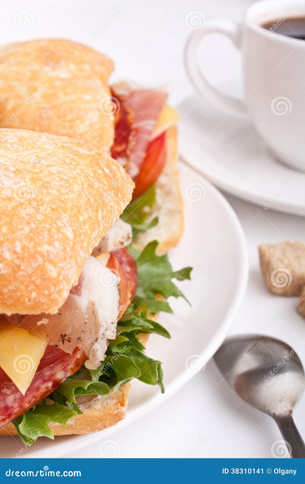 Ciabatta Bread Sandwich Stuffed with Meat,cheese and Vegetables Stock Image Image of junkfood